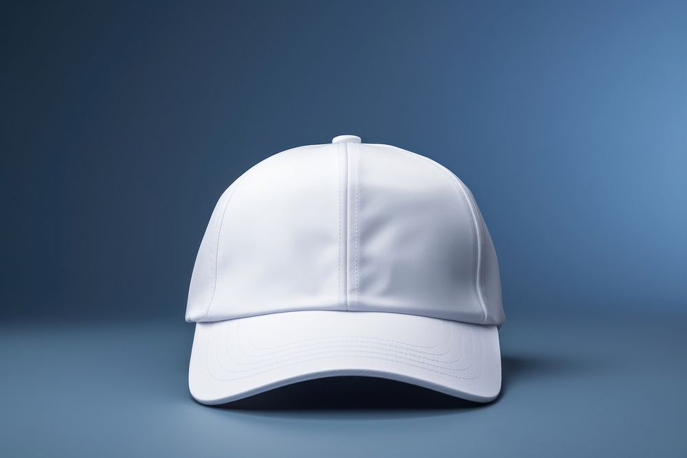 White blank cap  blue headwear headgear.