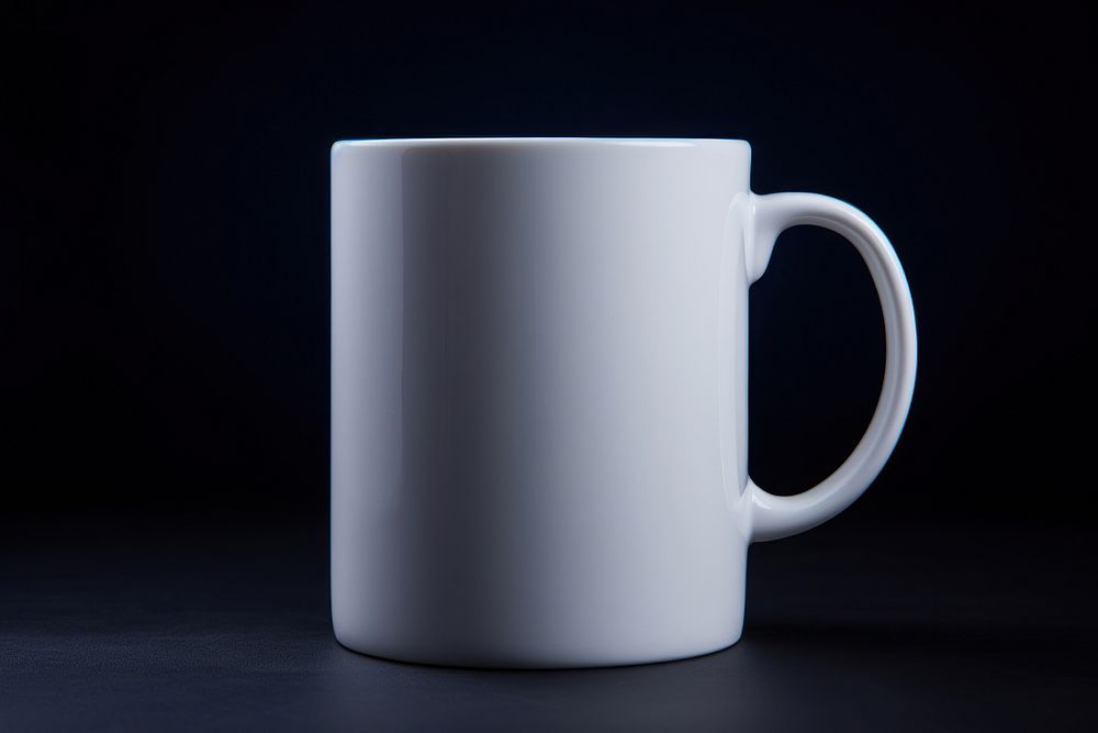 White blank mug  porcelain coffee drink.