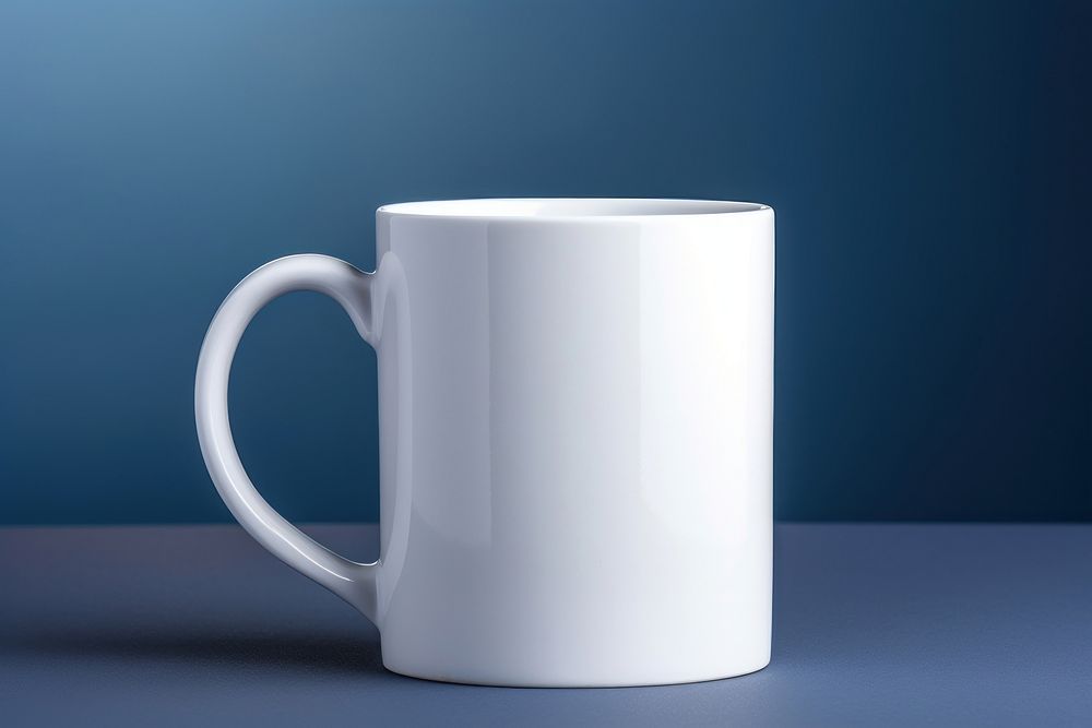 White blank mug  porcelain coffee drink.