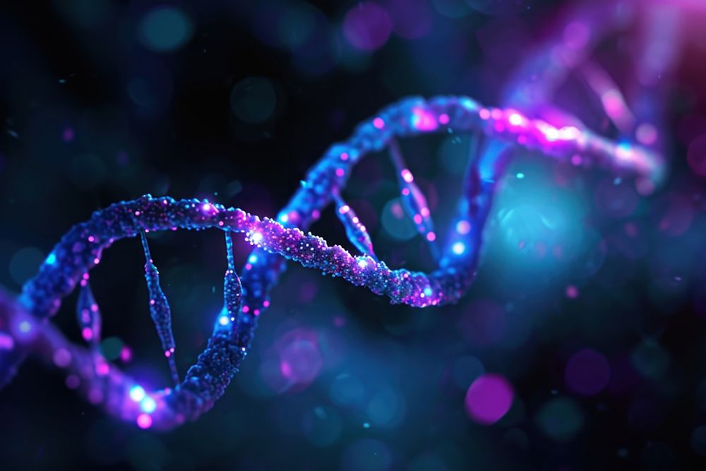 DNA blue biology purple.
