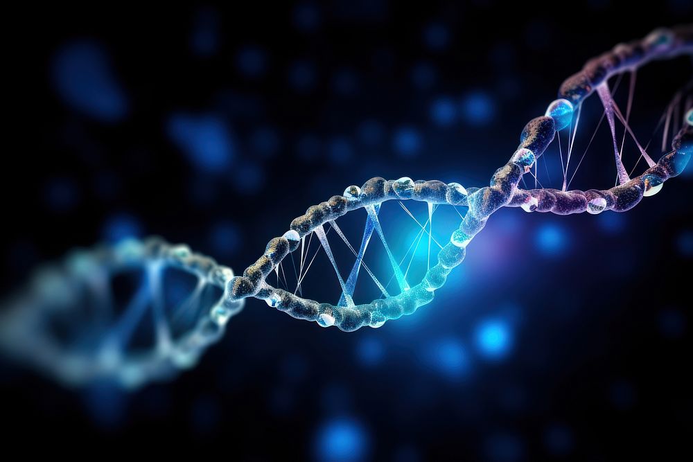 DNA biology light blue.