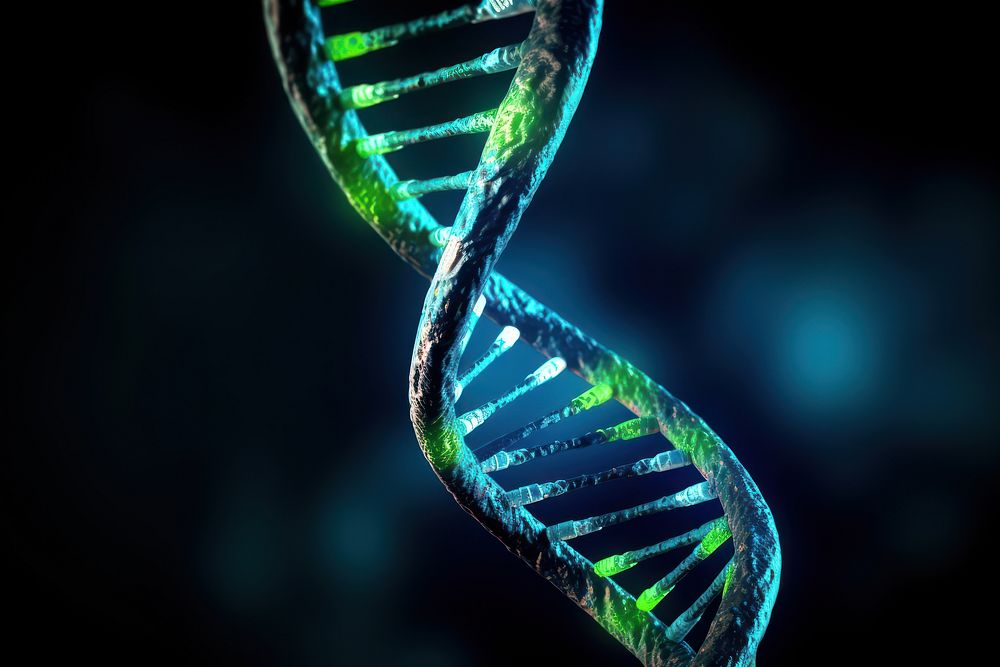 DNA biology green blue.