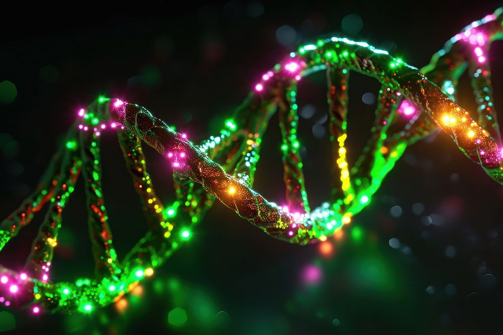 DNA light biology green.