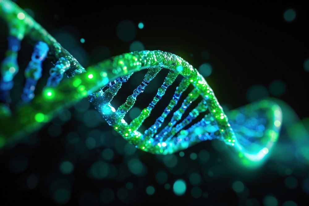 DNA biology green light.