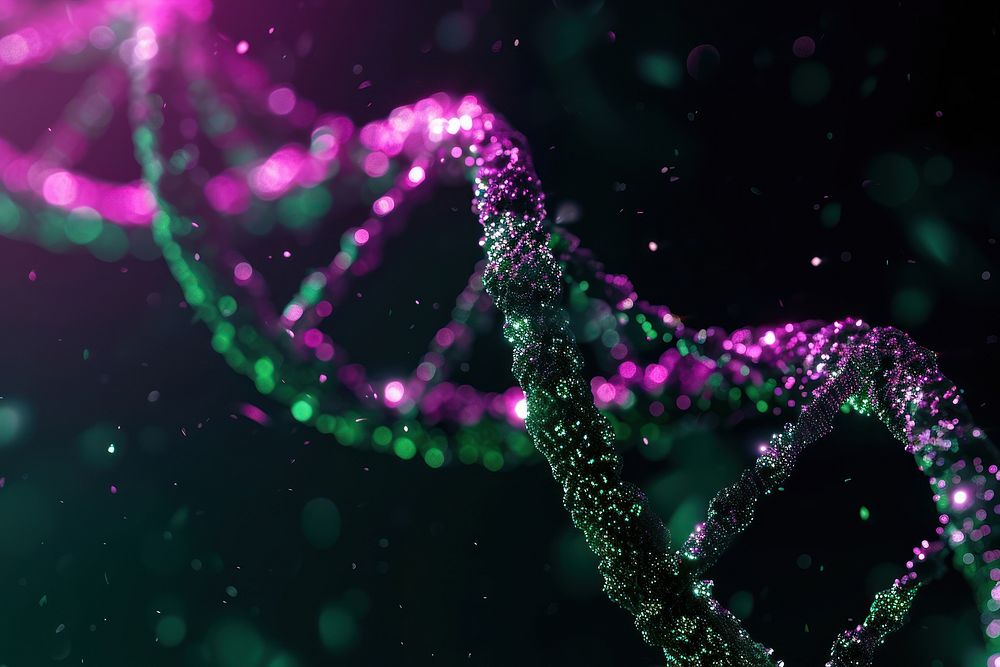 DNA biology purple green.