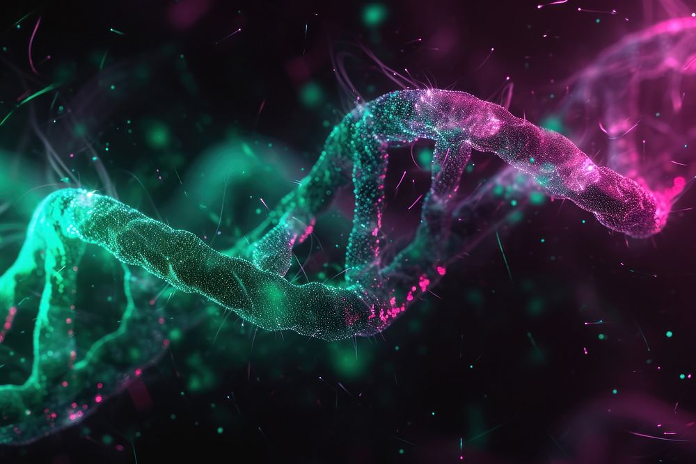 DNA abstract biology purple.
