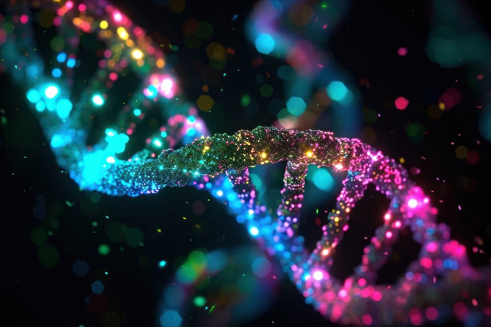 DNA light abstract biology.