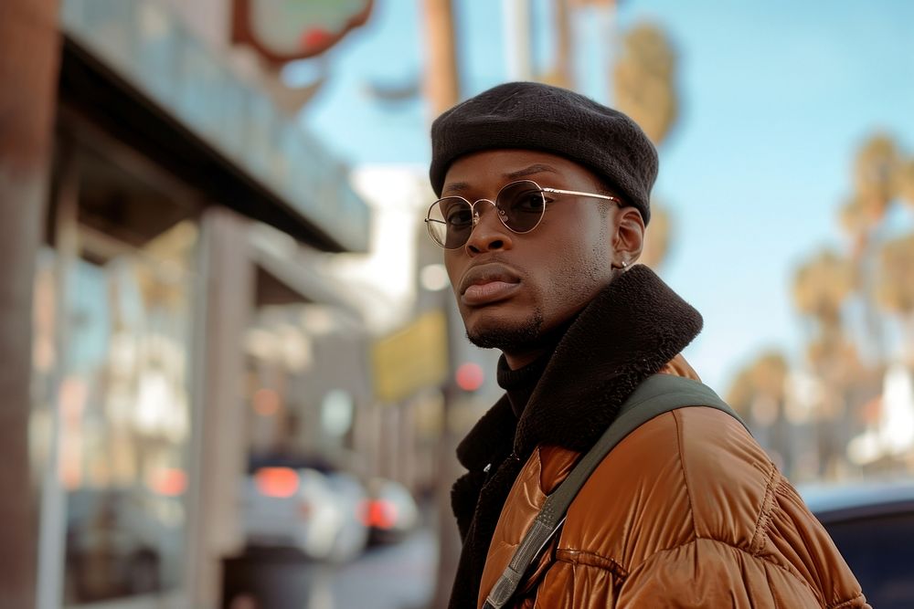 Man walking glasses photography portrait.