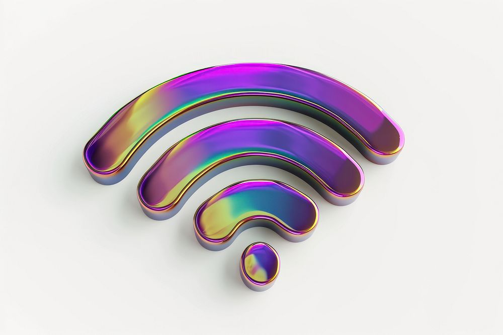 Wifi icon iridescent pattern purple lightweight.
