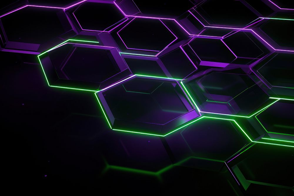Hexagon light neon backgrounds.