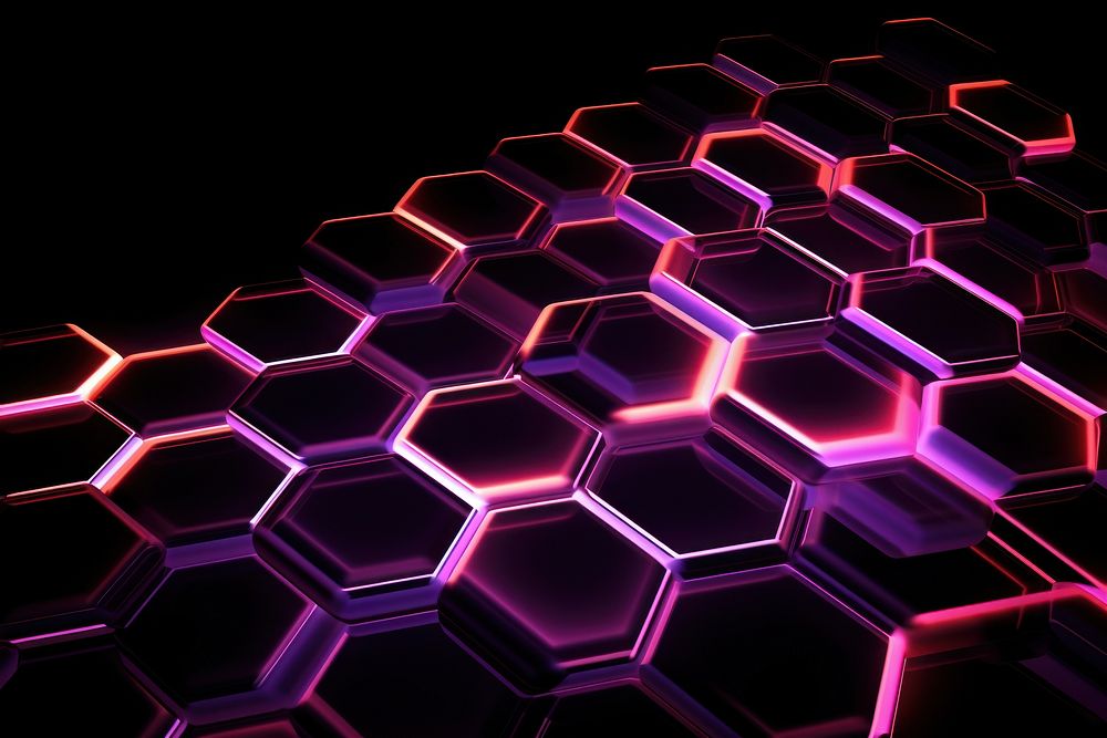 Hexagon purple light backgrounds.