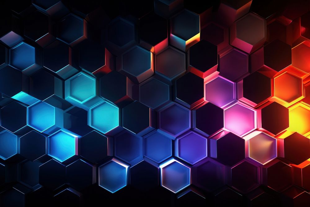 Hexagon light backgrounds technology.