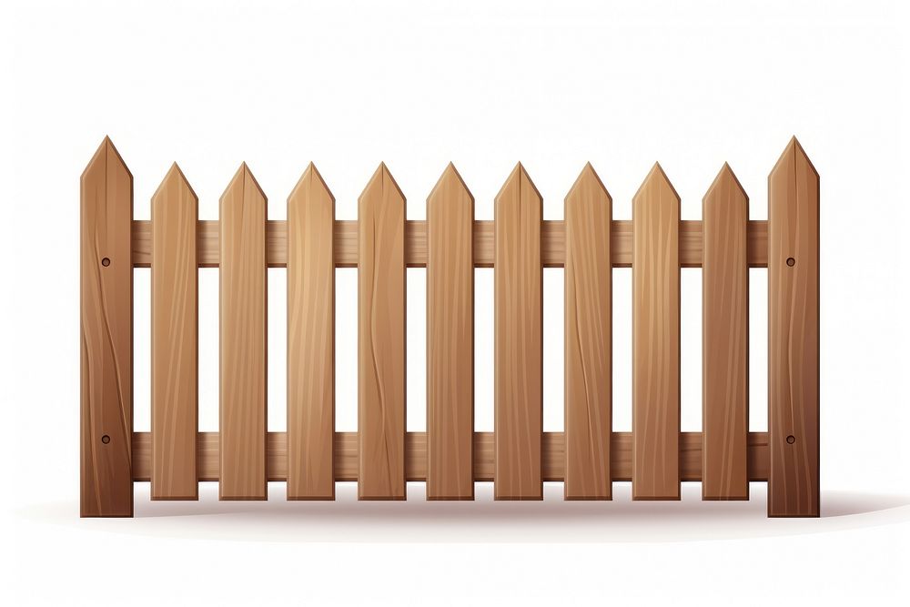 Wooden fence gate white background architecture.