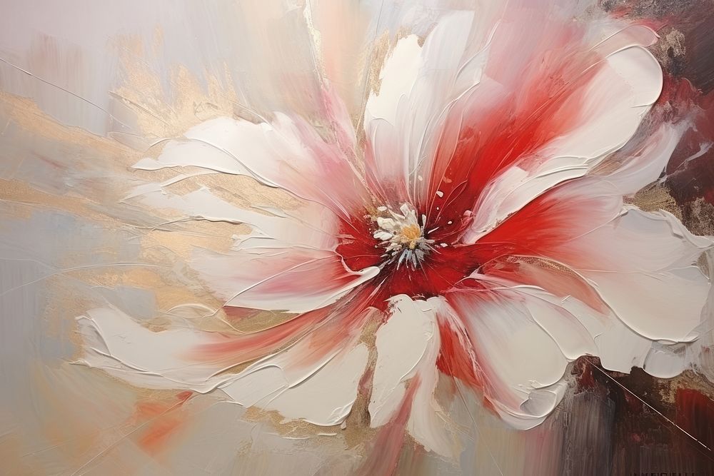 Modern art of a flower painting abstract petal.