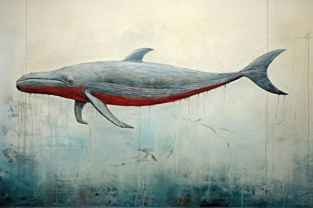 Modern art of a whale painting animal mammal.