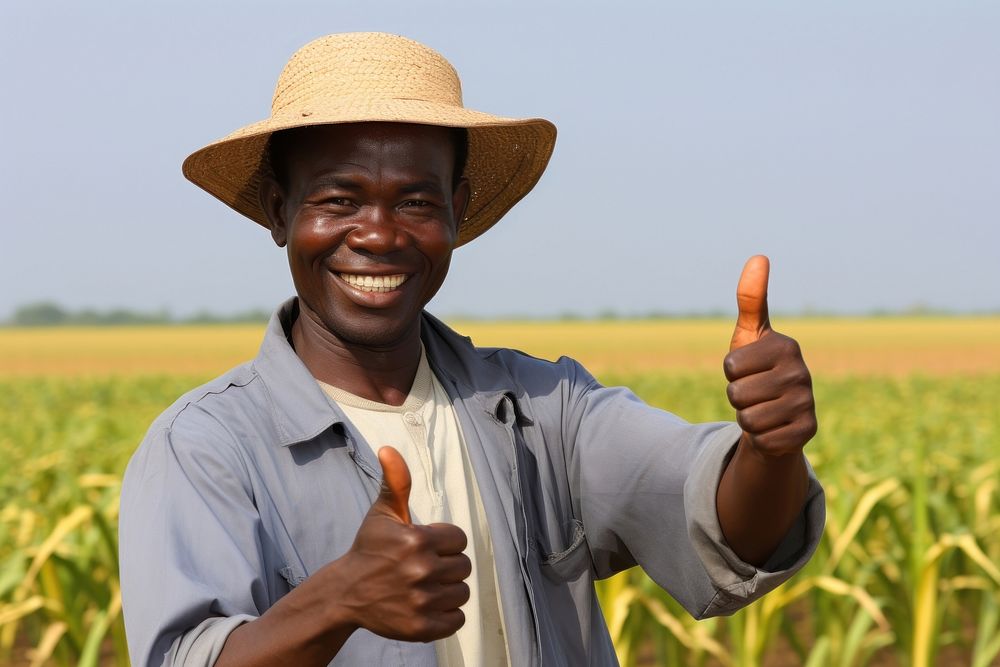 Farmer smile agriculture harvesting.