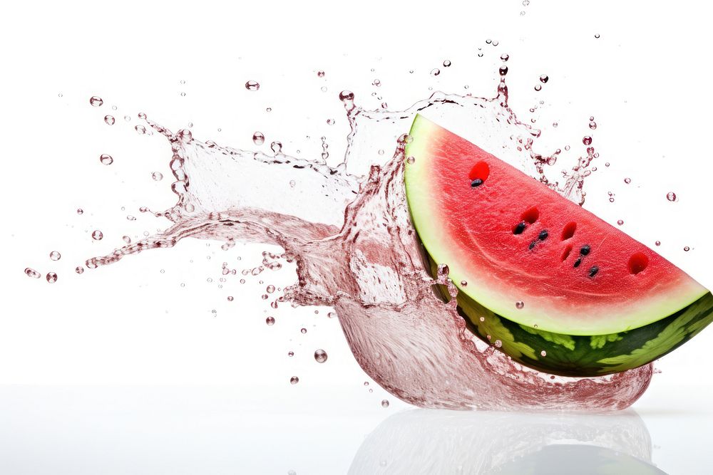Watermelon juice splash border fruit plant food. AI generated Image by rawpixel.