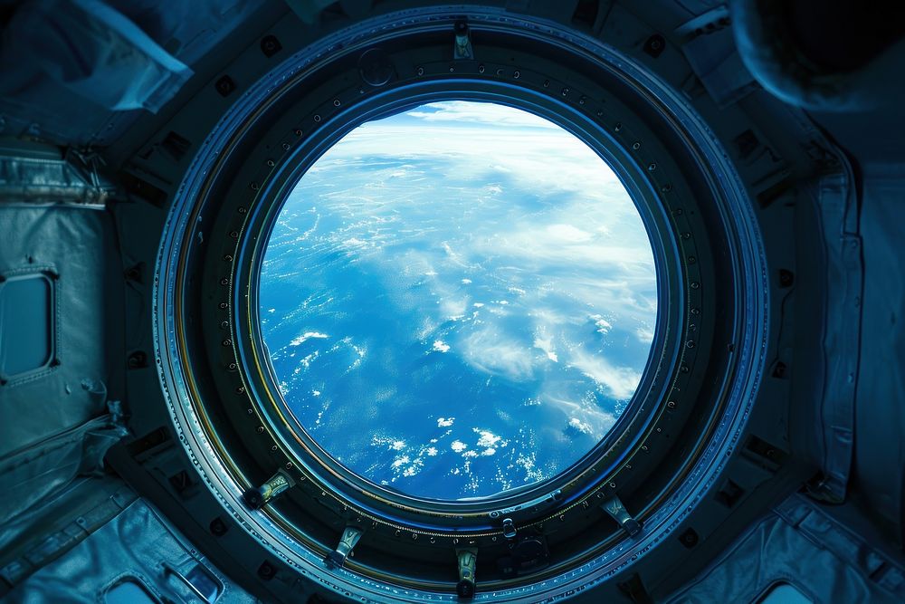 Earth planet window porthole space.