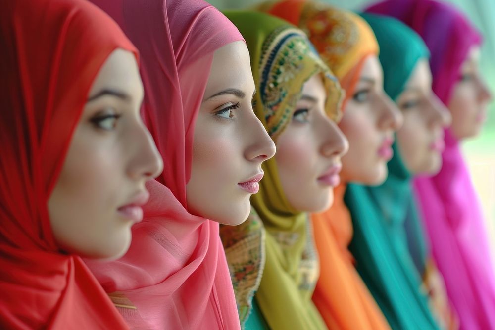 Women empowerment adult headscarf variation.