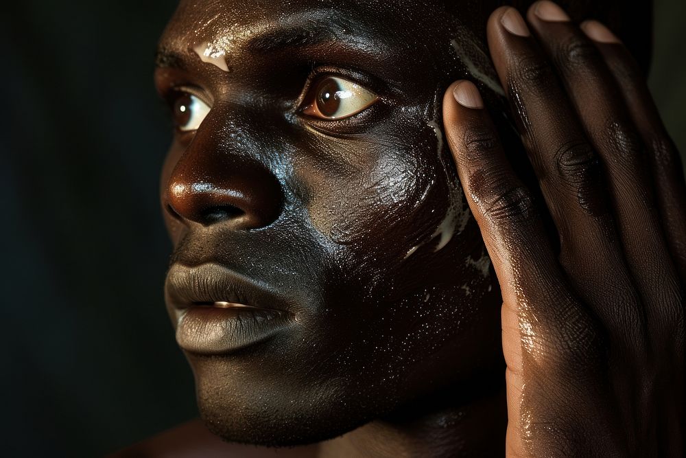 African man adult black headshot.