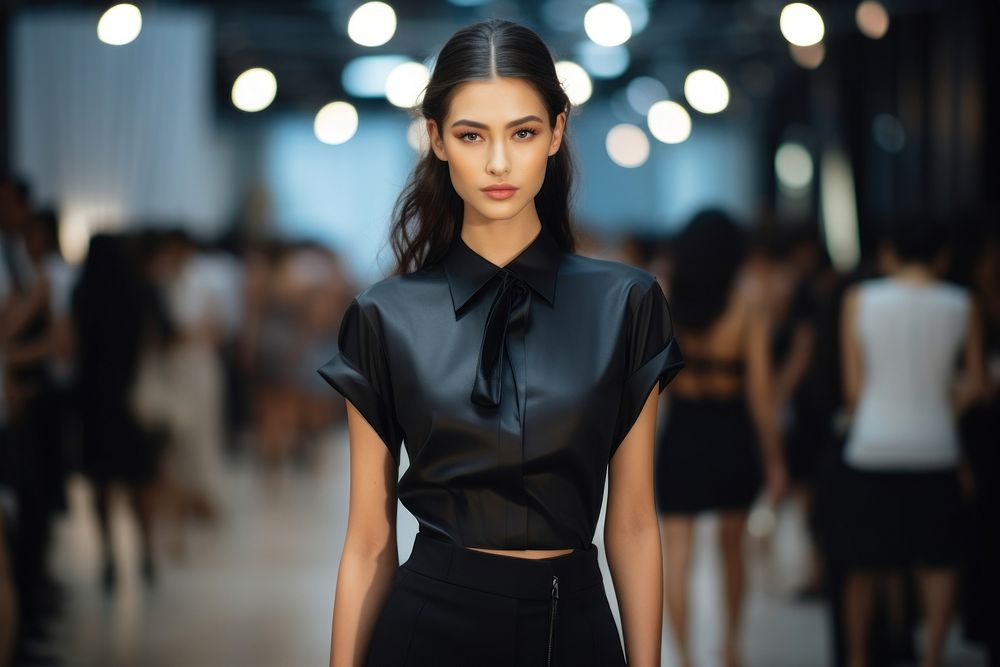 Thai female model fashion clothing runway.
