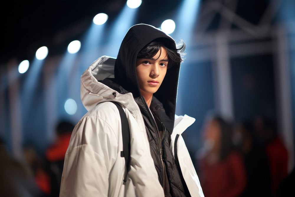 Thai male teenager model fashion portrait clothing.