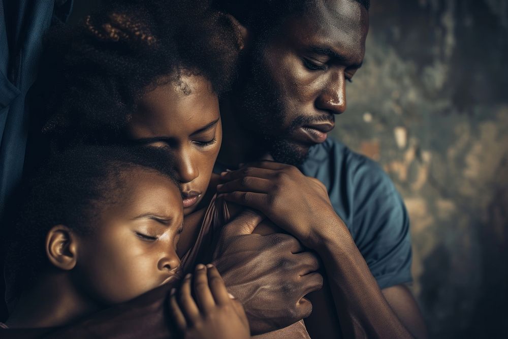 African American family portrait photo baby.