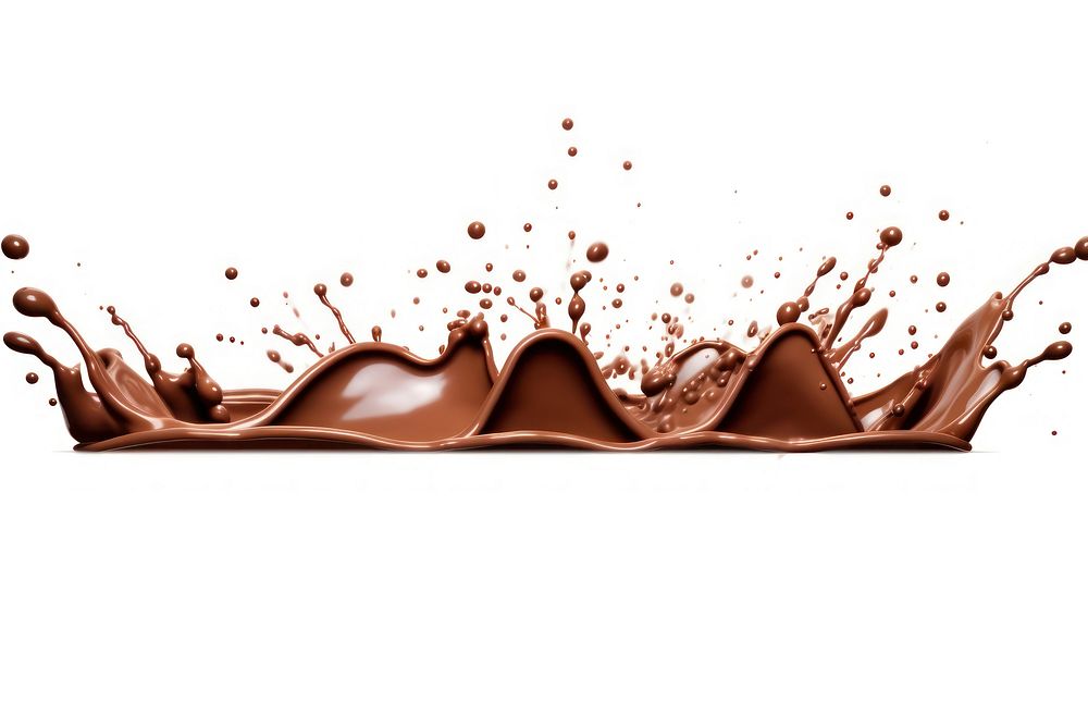 Chocolate splash border dessert white background refreshment. AI generated Image by rawpixel.