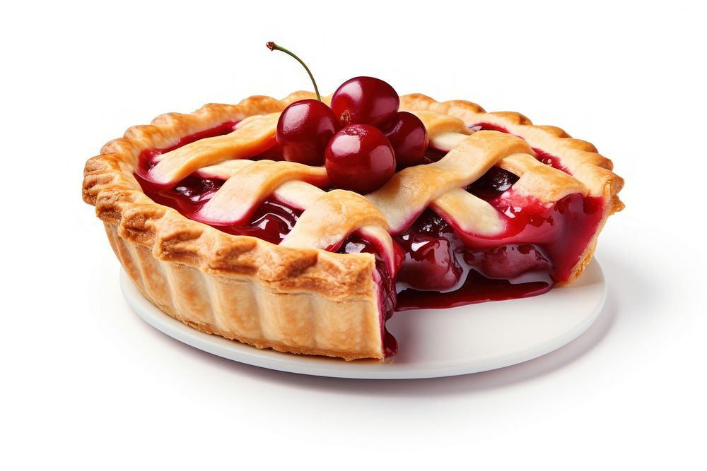 Cherry pie dessert pastry fruit.
