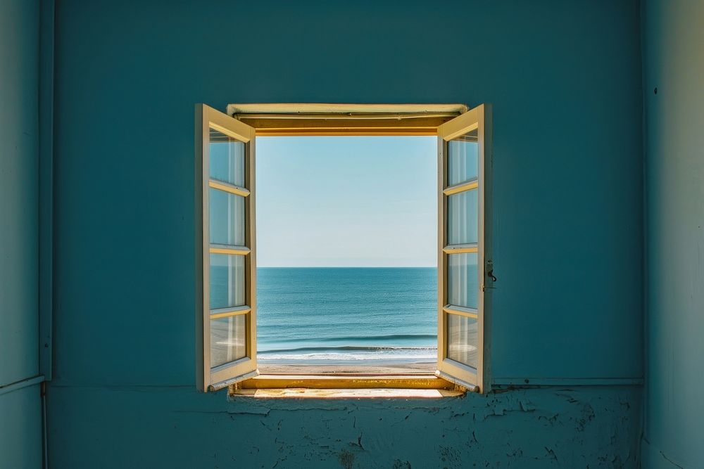 Window see seascape house architecture tranquility.