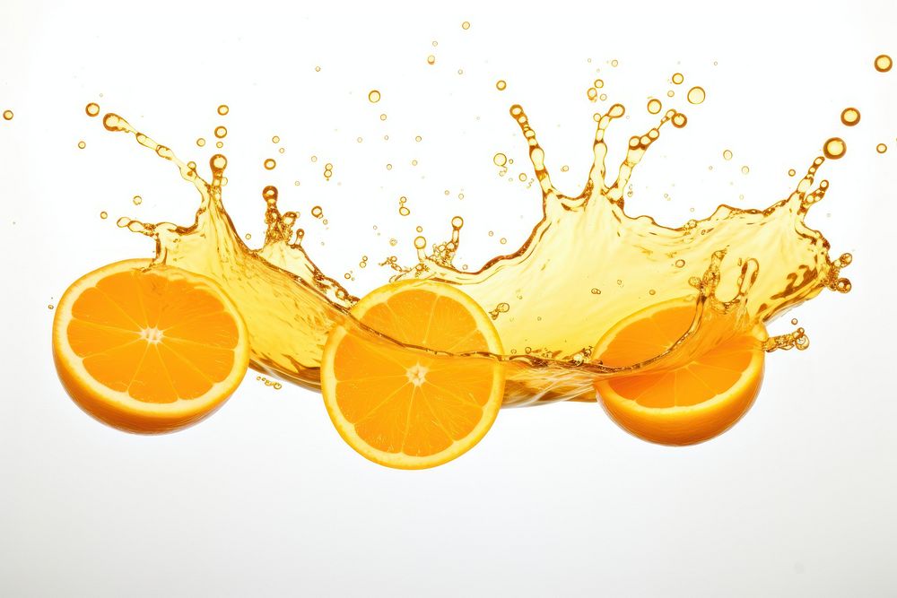 Orange juice splash border fruit plant food. AI generated Image by rawpixel.