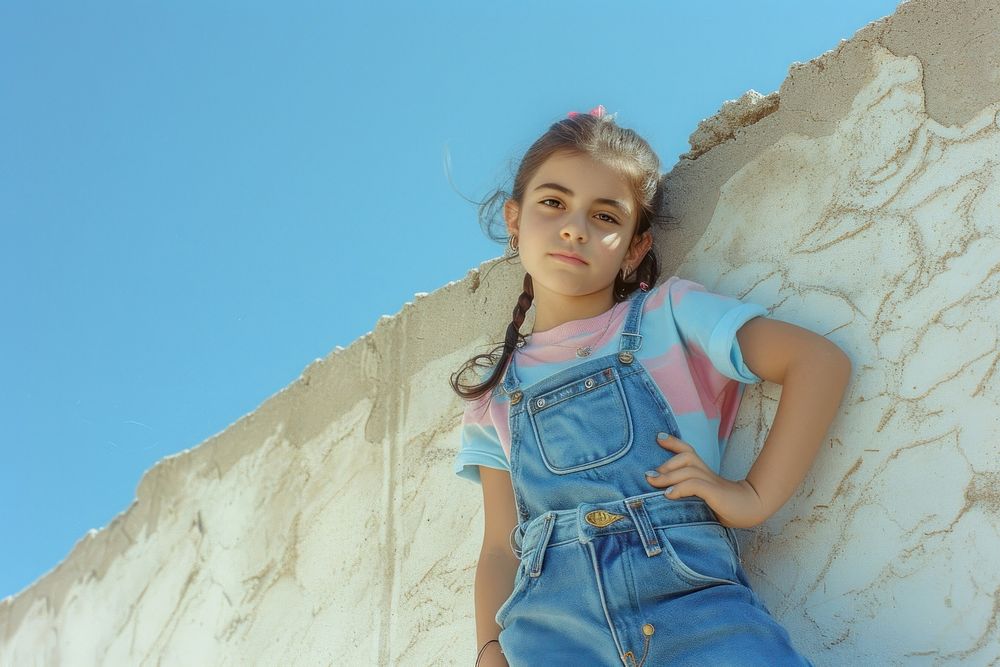 Middle Eastern girl kid portrait photography fashion.
