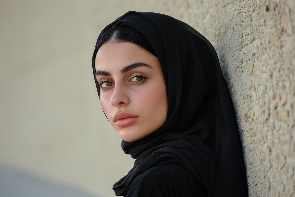 Middle Eastern woman portrait photography fashion.