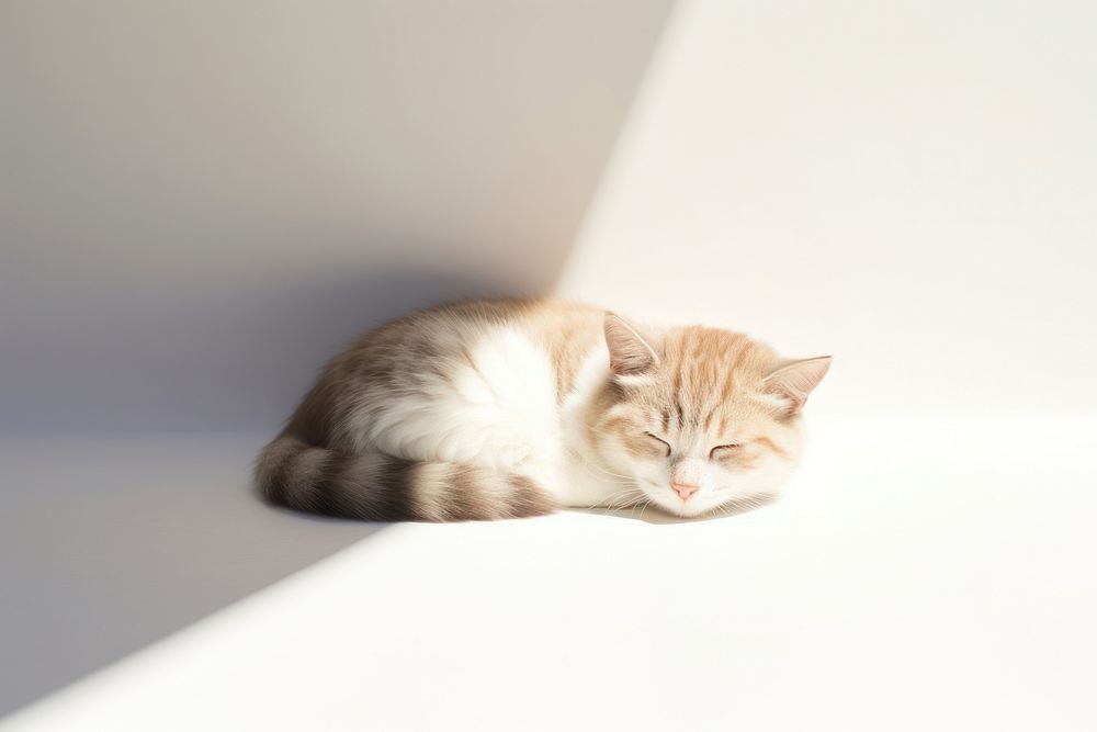 Baby cute cat sleep animal mammal kitten. AI generated Image by rawpixel.