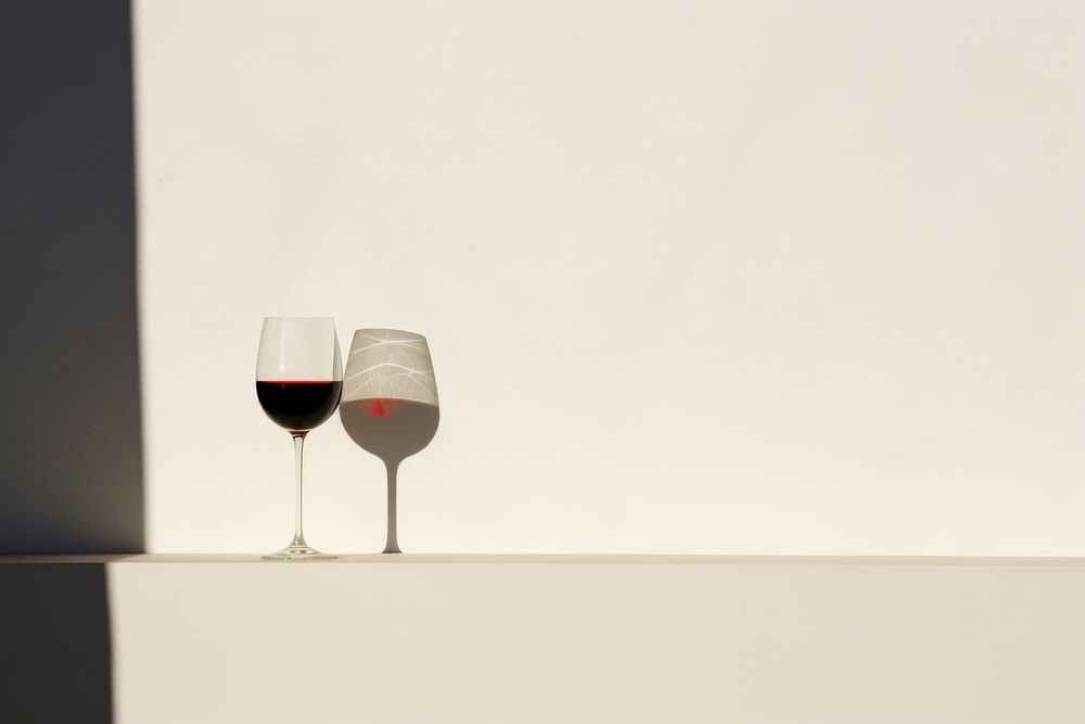 Wine glass drink wall. AI generated Image by rawpixel.