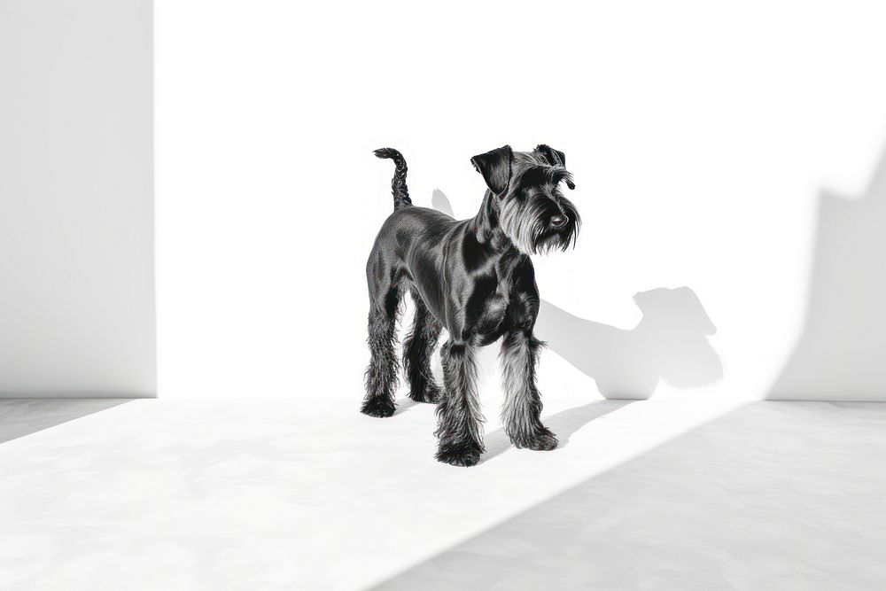Schnauzer terrier mammal animal. AI generated Image by rawpixel.