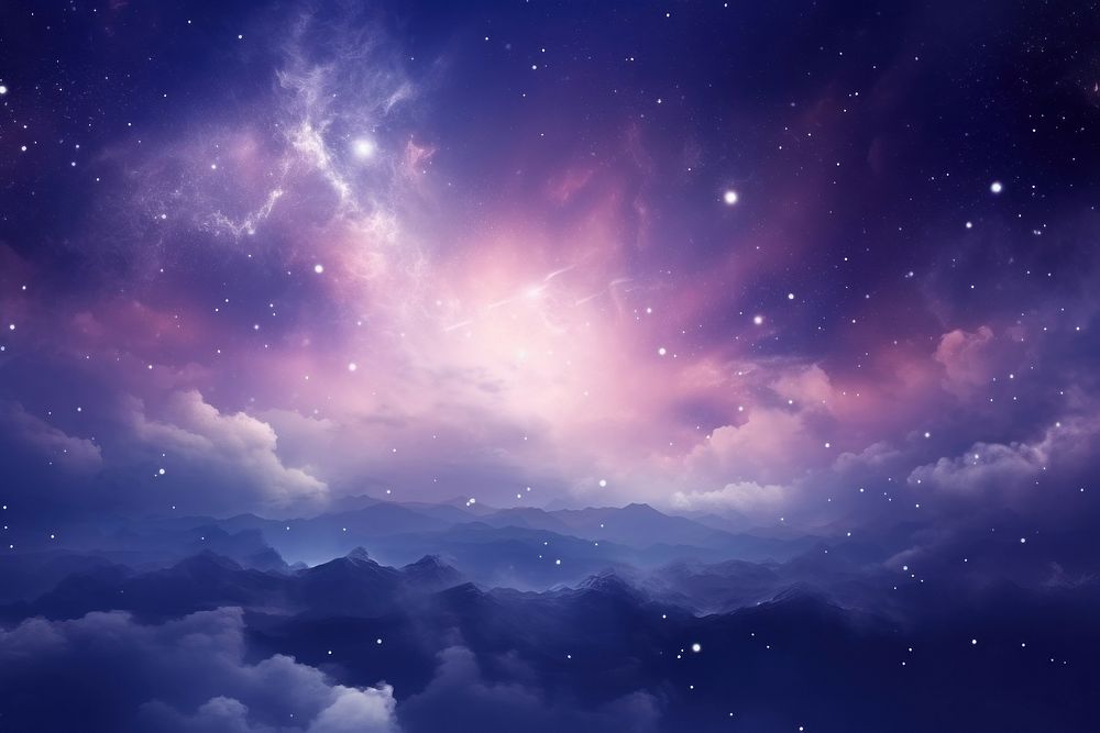  Galaxy sky backgrounds landscape. AI generated Image by rawpixel.