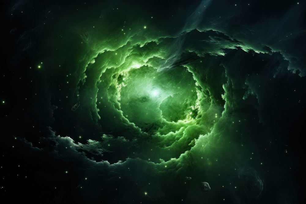  Galaxy nebula space green