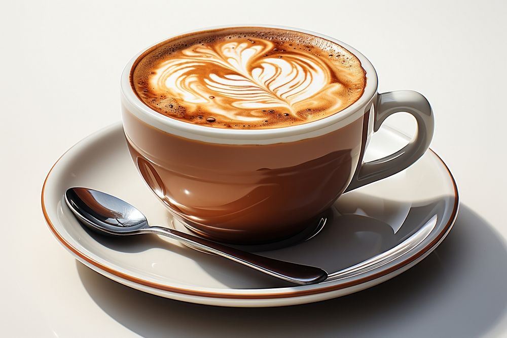  Coffee coffee saucer latte. AI generated Image by rawpixel.