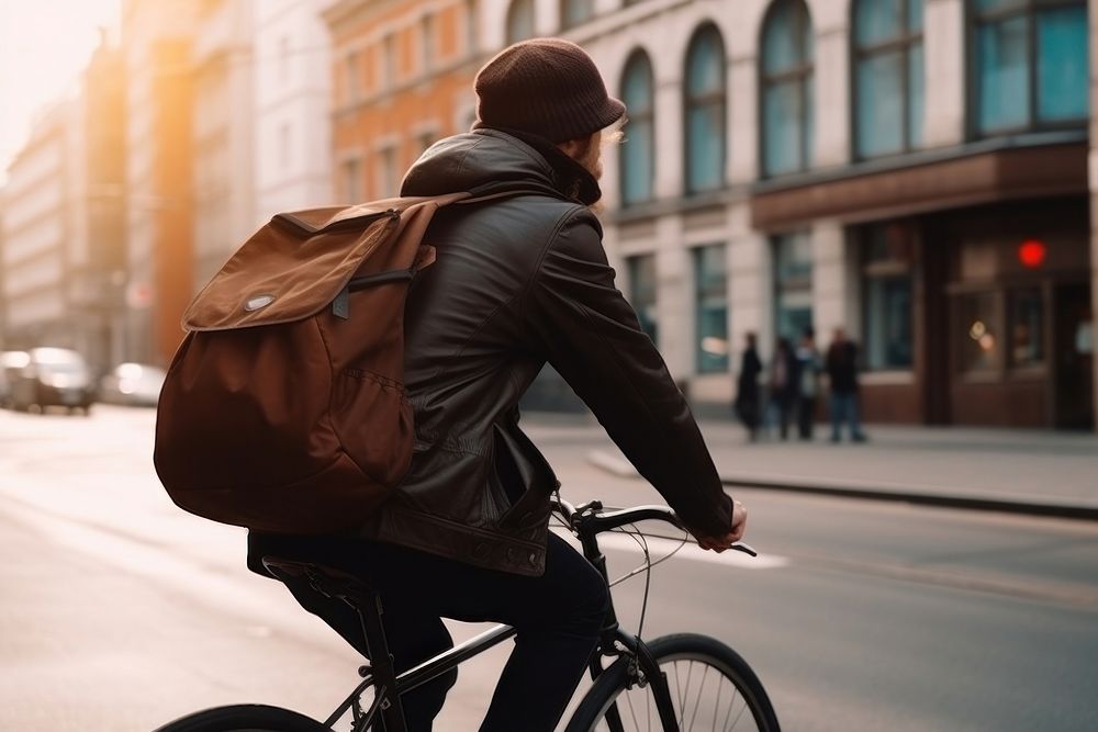 Bicycle backpack vehicle cycling. AI generated Image by rawpixel.