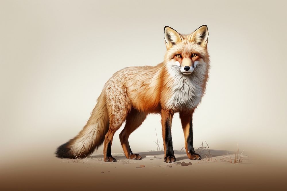  Fox fox wildlife animal. AI generated Image by rawpixel.