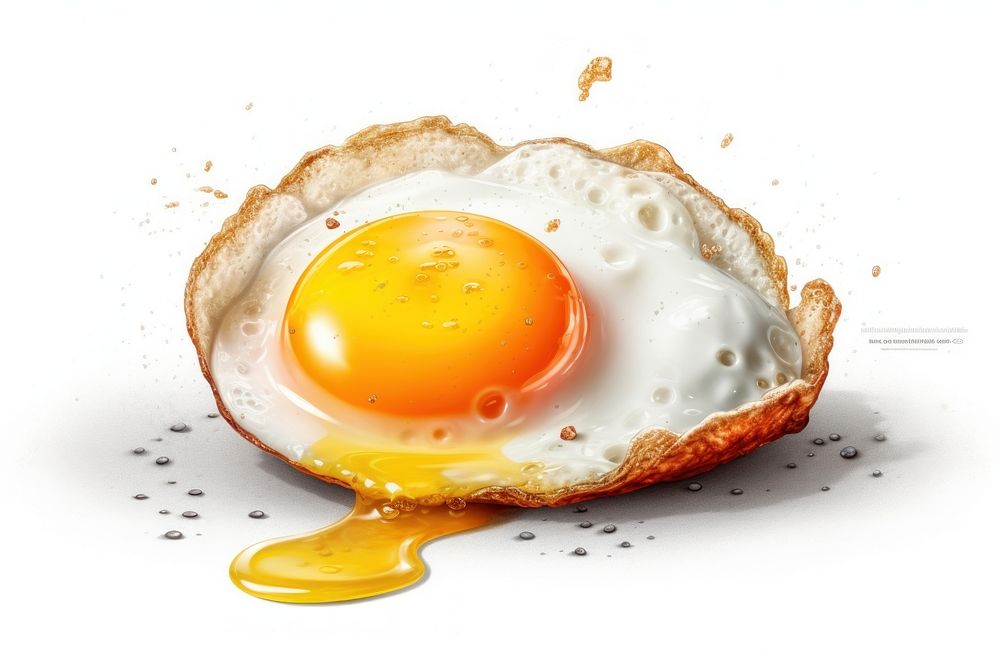  Fried egg food breakfast freshness. AI generated Image by rawpixel.