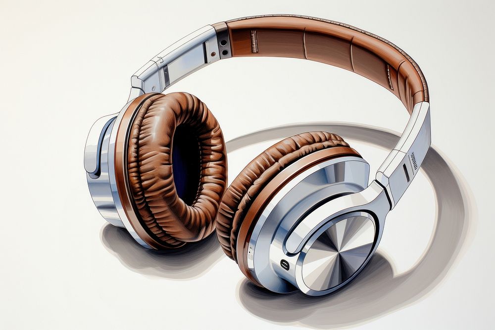  Headphones headphones headset electronics. AI generated Image by rawpixel.