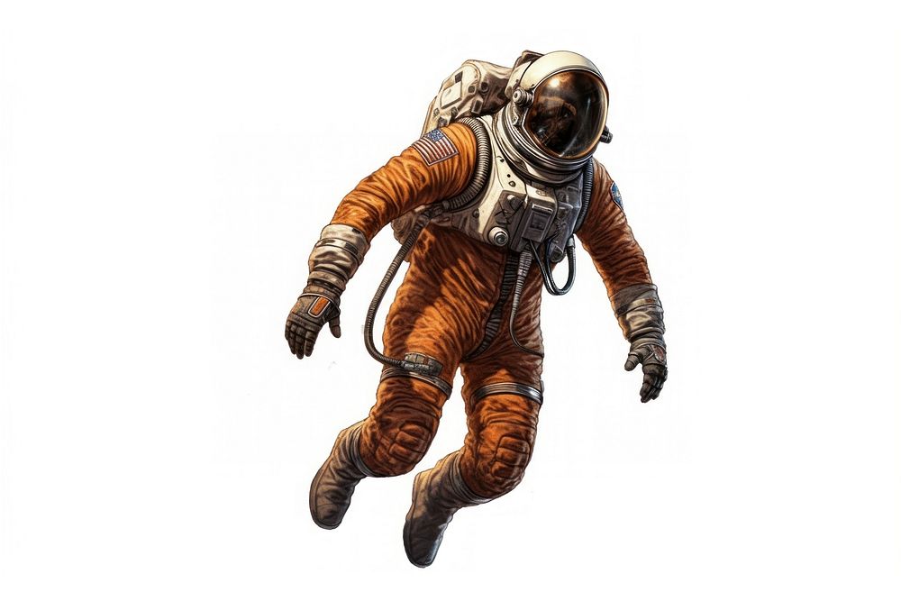  Space man adult white background electronics. AI generated Image by rawpixel.