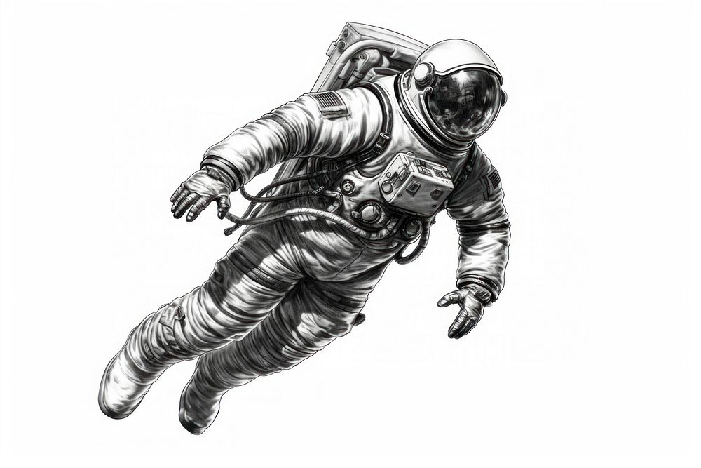  Space man drawing sketch adult. AI generated Image by rawpixel.
