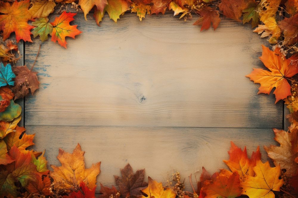 Background frame in autumn backgrounds plant maple. AI generated Image by rawpixel.