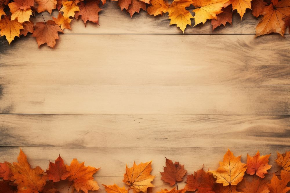 Background frame in autumn backgrounds maple plant. AI generated Image by rawpixel.