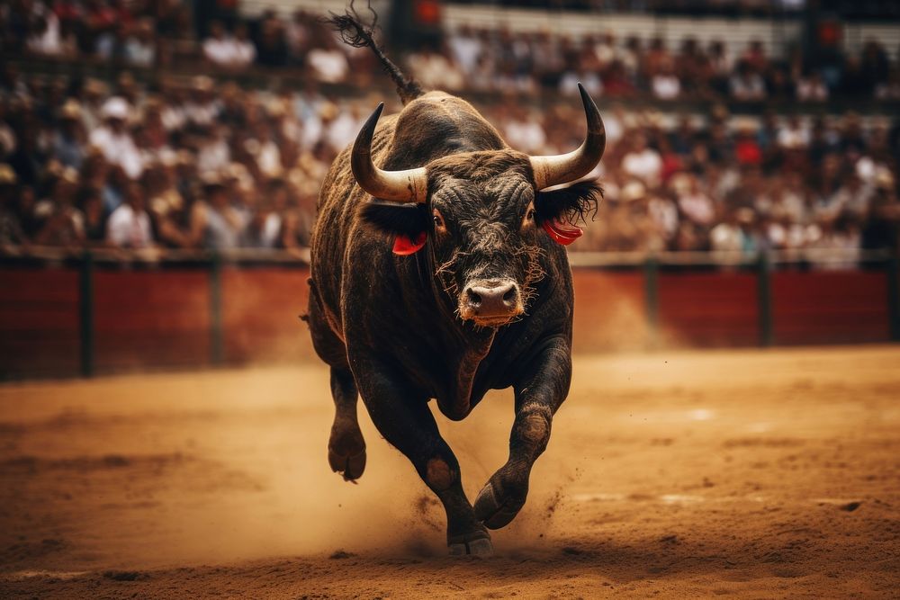 Bullfighting in spain livestock bullring cattle. AI generated Image by rawpixel.
