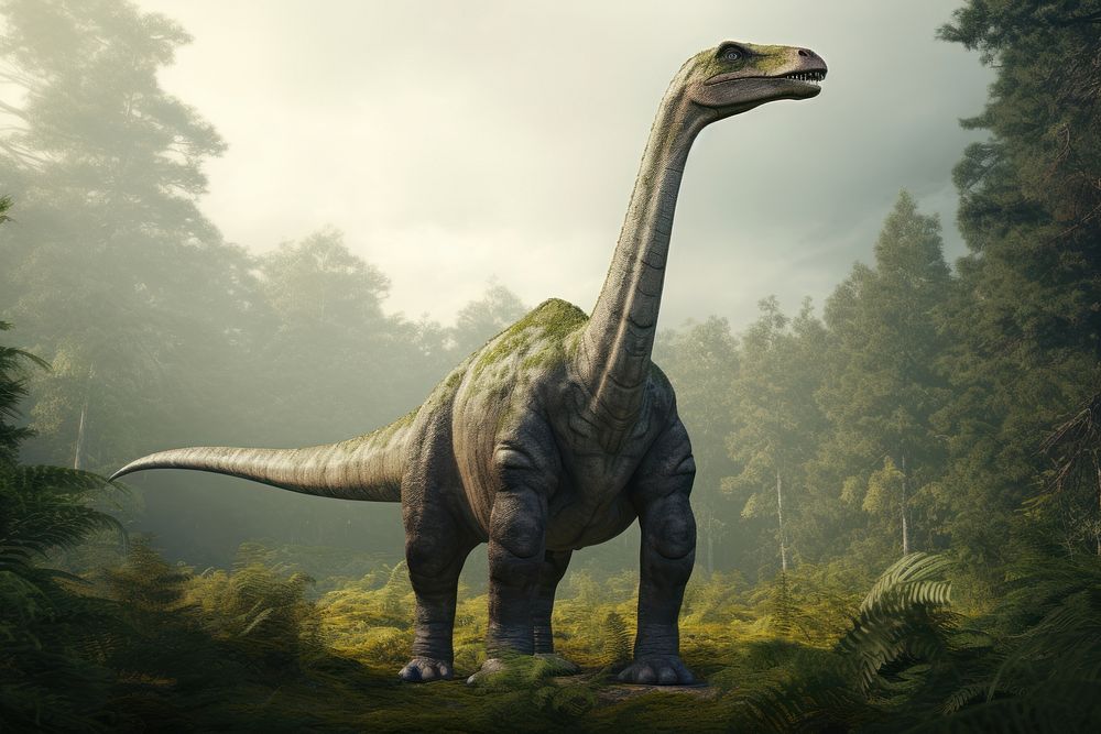 Real Brachiosaurus dinosaur animal wildlife. 