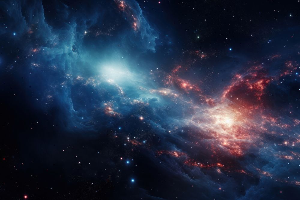  Galaxy universe nebula space. AI generated Image by rawpixel.